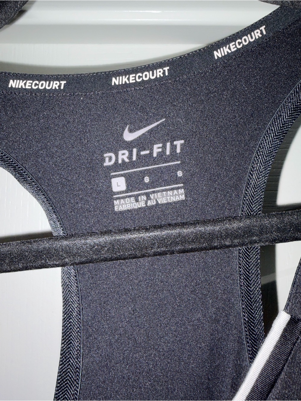Nike Black Athletic Tank Tennis Dress with White Swoosh - Picture 2 of 5